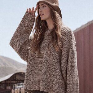 NWOT The GREAT. Wool Alpaca Marled Relaxed Sweater 1 Small